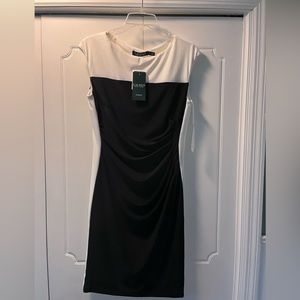 NWT Lauren Ralph Lauren black and white sleeveless dress- Size 10